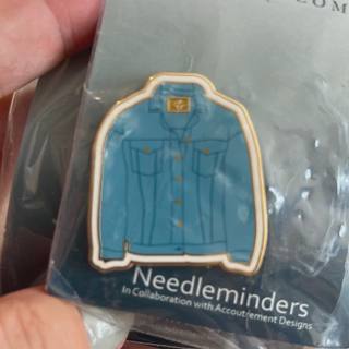 Jean Jacket Needleminder by Alice Peterson (thumbnail)