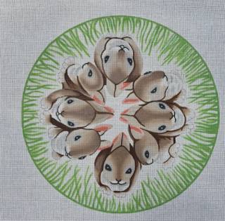 Susan Roberts BE0653 Round Baby Bunnies by Liz Goodrick-Dillon (Tapestry Tent, via Susan Roberts) (thumbnail)