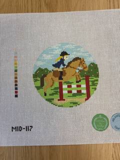 Horse Girl Round by Atlantic Blue Canvas (thumbnail)