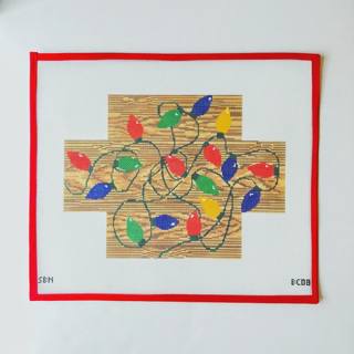 String Lights Brick Cover by Susan Battle Needlepoint (thumbnail)