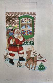 santa, shhh he's sleeping by Alexa Needlepoint Designs (thumbnail)