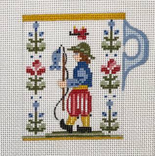 Plum Stitchery TSG50-B Quimper 2 Coaster by Plum Designs (thumbnail)