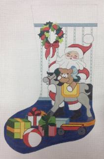 santa & rocking horse stocking by Danji Designs (thumbnail)