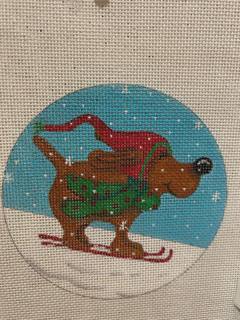Dog Skiing by Ginny Diezel (thumbnail)