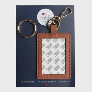 Self-Finishing Leather Charm (Rectangle) - Cognac by Love MHB Studio (thumbnail)