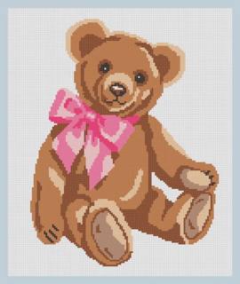Teddy Bear Pink Canvas by Princess of Whales (thumbnail)