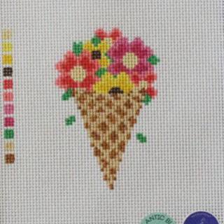 Floral Ice Cream Cone by Atlantic Blue Canvas (thumbnail)