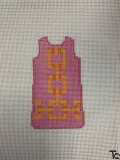 Square Link Mini Shift Orange by Two Sisters Needlepoint (thumbnail)