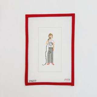Harry Styles Disco Needlepoint Canvas by Jennifer Vallez Needlepoint (thumbnail)