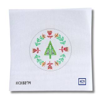 Winter Alpine Tree Needlepoint Canvas by KCN Designers (thumbnail)