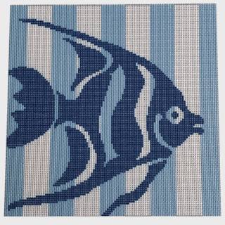 Sailfish Stencil/Periwinkle by Two Sisters Needlepoint (thumbnail)