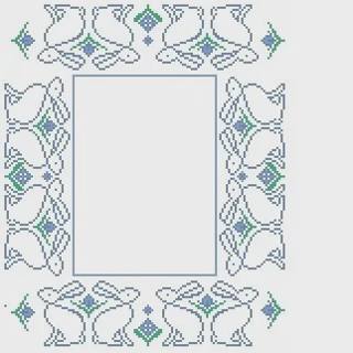 Anne Fisher AF311 Blue Bunny Frame by Anne Fisher Needlepoint (thumbnail)