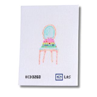 Book Chair with Glasses Needlepoint Canvas by KCN Designers (thumbnail)