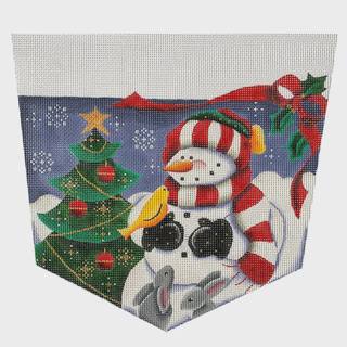 Forest Snowman Stocking Cuff by Rebecca Wood Designs (thumbnail)