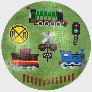 Train Time Round by Atlantic Blue Canvas (thumbnail)