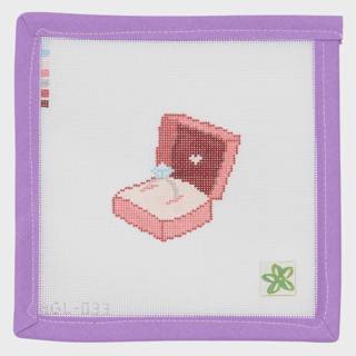 Engagement Ring Box by Dogwood Needlepoint (thumbnail)