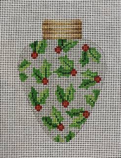 christmas light, silver with holly by Burnett and Bradley (thumbnail)