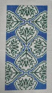 Medallion Eyeglass Case - Blue & Green by Anne Fisher Needlepoint (thumbnail)