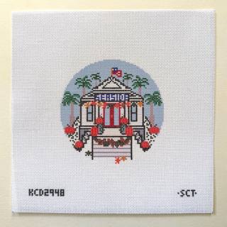 Seaside Post Office at Halloween Printed Canvas by KCN Designers (thumbnail)