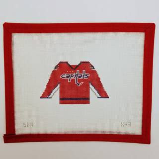 Caps Sweater Jersey ornament by Susan Battle Needlepoint (thumbnail)