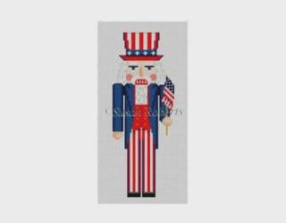 Uncle Sam Nutcracker Ornament by Susan Roberts Needlepoint (thumbnail)