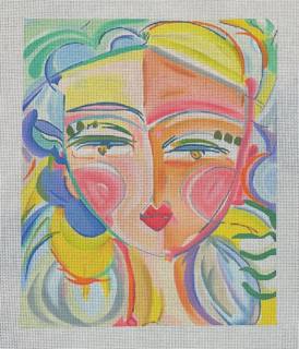 Pastel Warrior Girl by Kate Dickerson Needlepoint Collections (thumbnail)