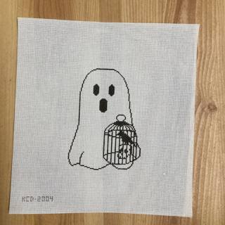 Jimmy with the Birdcage Ghost Canvas and Stitch Guide by KCN Designers (thumbnail)