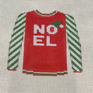 KKO199N (Noel on Red with Green Stripe Sleeves) by Kristine Kingston (thumbnail)