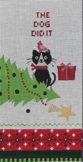 Suzanne Nicole SNCH06 Christmas: The Dog Did It Cat by Painted Pony Designs (thumbnail)