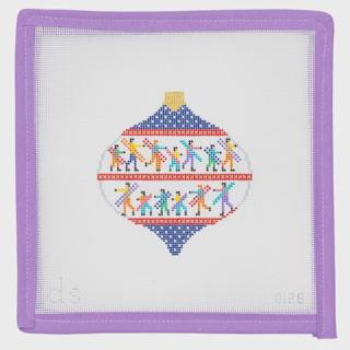 Skiers Ornament by Doolittle Stitchery (thumbnail)