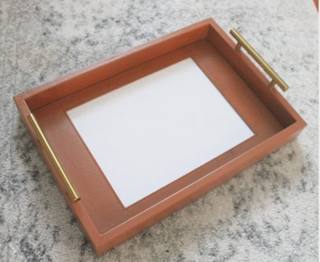 Threaded and Tipsy Rectangle Leather Self Finishing Tray by Threaded and Tipsy Designs (thumbnail)