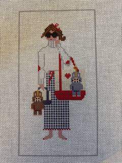 Labubu Girl Summer by Jennifer Vallez Needlepoint (thumbnail)
