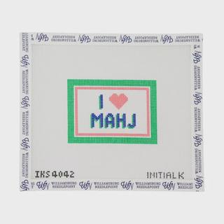 I Heart Mahj Luggage Tag by Initial K Studio (thumbnail)