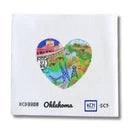 Oklahoma Heart Printed Canvas by KCN Designers (thumbnail)