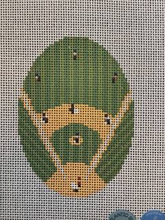 Baseball from Above Oval by Atlantic Blue Canvas (thumbnail)