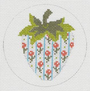 Strawberries Collection: Pink with Flowers by Abigail Cecile (thumbnail)