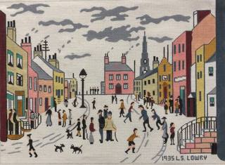 1935 Street Scene by Lowry. by Gone Stitching (thumbnail)