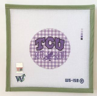 TCU college round by Wipstitch Needleworks (thumbnail)