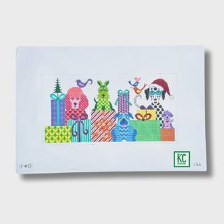 Crazy Dog Christmas Canvas by CBK Needlepoint (thumbnail)