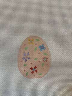 Pink Floral, Small Egg by Liz Goodrick-Dillon (Tapestry Tent, via Susan Roberts) (thumbnail)