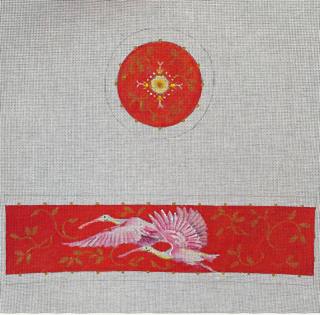 TB103 Flamingo Round Box by Colors of Praise Art Studio (thumbnail)