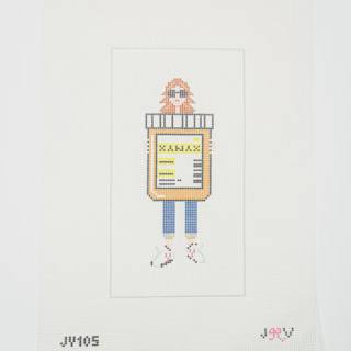 Xanax Girl by Jennifer Vallez Needlepoint (thumbnail)