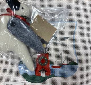 lighthouse with seagull by Kathy Schenkel (thumbnail)