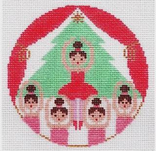Ballet Girls Round by Doolittle Stitchery (thumbnail)
