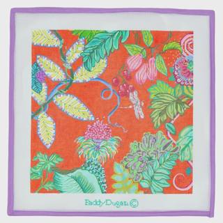 Dragonfly Floral on Orange by Paddy Dugan (thumbnail)