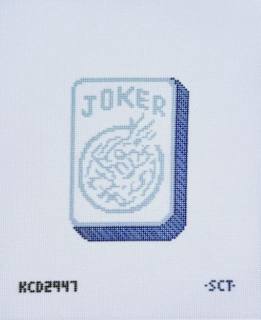 Blue Joker Mahjong Tile by KCN Designers (thumbnail)