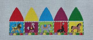 M-Animal Carousel 3D Gingerbread Dome by Susan Roberts Needlepoint (thumbnail)