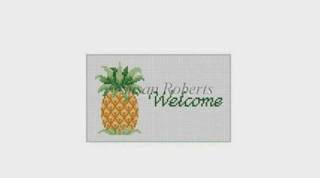 Welcome Pineapple Sign by Susan Roberts Needlepoint (thumbnail)