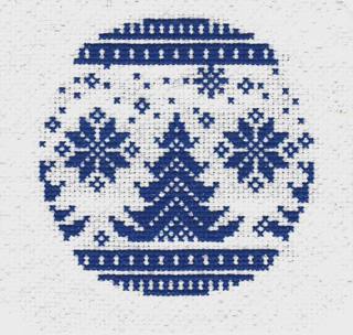 Christmas Tree Cross Stitch Kit by Kelly Clark Needlepoint (Colonial Needle) (thumbnail)