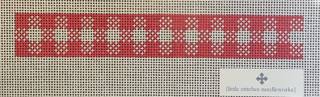 Woven Gingham Key Fob Strawberry by Little Stitches Needlework (thumbnail)